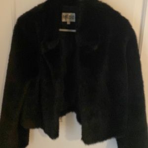 Black fur coat